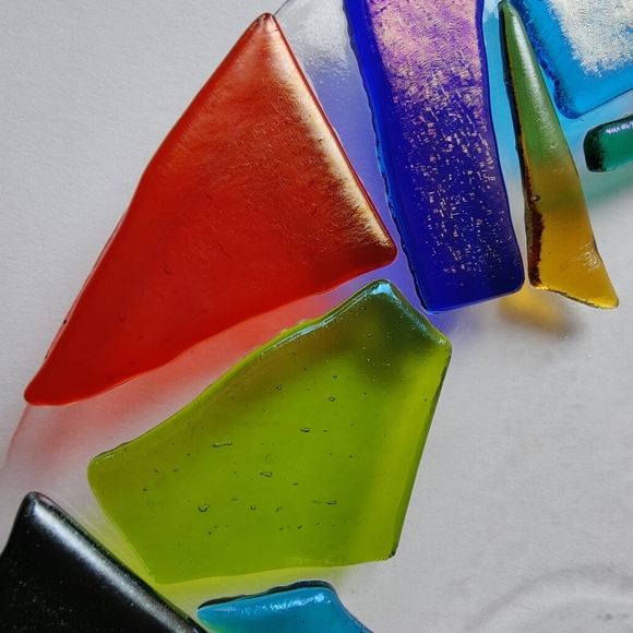 Fused Glass | Seder / Passover 13" platter - Picture 13 of 14